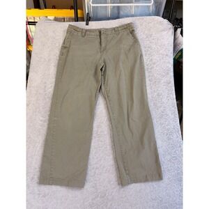 Duck Head Classic Womens Chino Pants Olive Green Khaki Straight Leg Size 16
